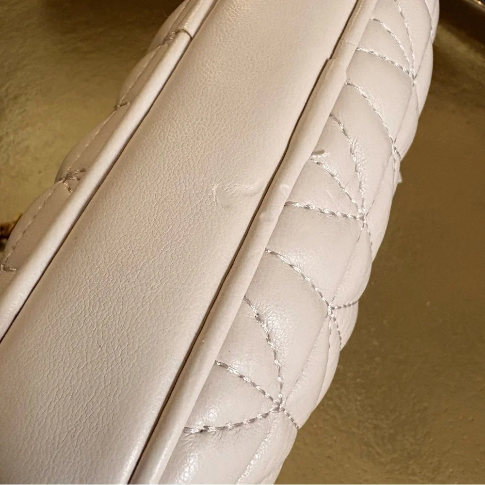 NWT Zara Quilted Cream Crossbody Shoulder Bag - Picture 10 of 11